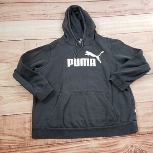 Puma Sweater Womens 1X Gray White Outdoors Sweatshirt Hoodie Logo Active‎ Ladies